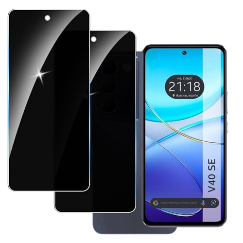 LYPHPE [2 Stück] Sichtschutzfolie für Vivo V40 Se Panzer Schutz Glas, 9H Härte Sichtschutz, Frei von Kratzern Folie,Ultrabeständig,Frei von Kratzern, [Anti-Spion] Privacy Displayschutz von LYPHPE