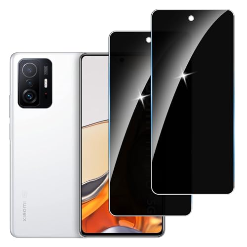 LYPHPE [2 Stück] Sichtschutzfolie für Xiaomi 11T Pro Panzer Schutz Glas, 9H Härte Sichtschutz, Frei von Kratzern Folie,Ultrabeständig,Frei von Kratzern, [Anti-Spion] Privacy Displayschutz von LYPHPE