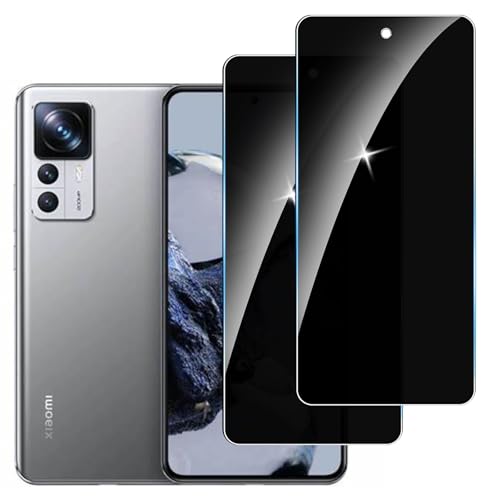 LYPHPE [2 Stück] Sichtschutzfolie für Xiaomi 12T Panzer Schutz Glas, 9H Härte Sichtschutz, Frei von Kratzern Folie,Ultrabeständig,Frei von Kratzern, [Anti-Spion] Privacy Displayschutz von LYPHPE