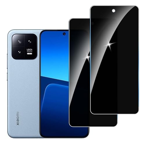 LYPHPE [2 Stück] Sichtschutzfolie für Xiaomi 13 Panzer Schutz Glas, 9H Härte Sichtschutz, Frei von Kratzern Folie,Ultrabeständig,Frei von Kratzern, [Anti-Spion] Privacy Displayschutz von LYPHPE