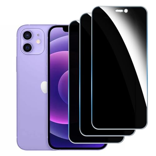 LYPHPE [3 Stück] Sichtschutzfolie für iPhone 12 Mini Panzer Schutz Glas, 9H Härte Sichtschutz, Frei von Kratzern Folie,Ultrabeständig,Frei von Kratzern, [Anti-Spion] Privacy Displayschutz von LYPHPE