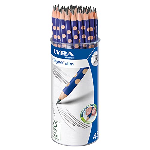 LYRA 1763480 Groove slim, Graphite Runddose mit 48,Graphitstiften,Graphit von LYRA