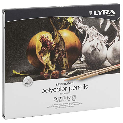 LYRA 2001240 Rembrandt Polycolor Künstler-Farbstifte, Holz, farbig Sortiert, 24 Stück (1er Pack) von LYRA