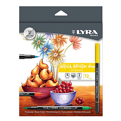 LYRA 6521120 Aqua Brush Duo Set mit 12 Farben von LYRA