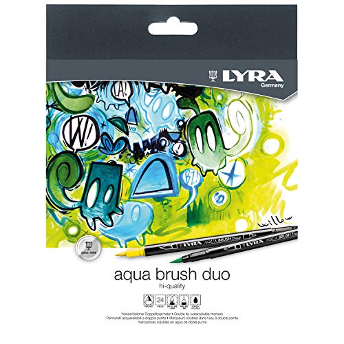 LYRA Aqua Brush Duo Set mit 24 Farben, 1 stück (24er Pack) von LYRA