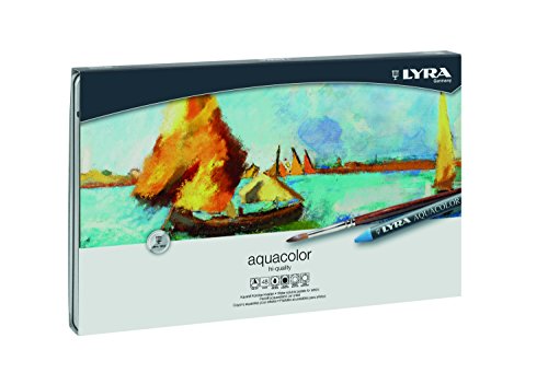 LYRA Aquacolor Wasserlösliche Buntstifte, 48 kg, Wachse, Farbpigmente, Füllstoffe, farblich Sortiert, 48 Stück (1er Pack) von LYRA