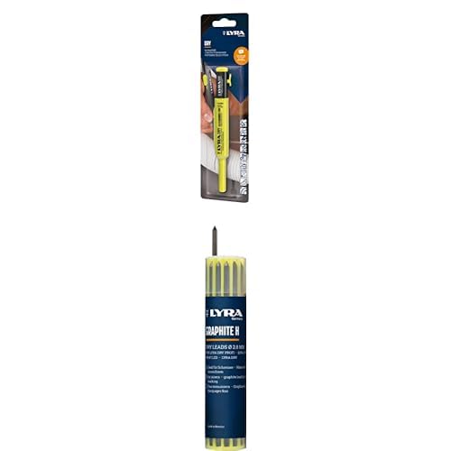 LYRA Bundle Dry, Baumarker, rund, Mine 2,8 x 2,8 x 100 mm, Blister, 2B DRY Ersatzminen Set gefüllt mit 12 Stück Schreiner-Graphit-Mine in H LYRA Bundle Dry, Baumarker, rund, Mine 2,8 x 2,8 x 100 mm, Blister, 2B DRY Ersatzminen Set gefüllt mit 12 Stück Schreiner-Graphit-Mine in H von LYRA