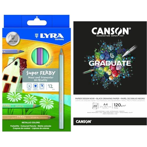 LYRA Bundle Super Ferby Metallic Farbstifte und Canson Graduate Zeichenpapier LYRA Bundle Super Ferby Metallic Farbstifte und Canson Graduate Zeichenpapier von LYRA