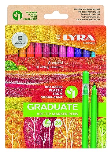 LYRA Graduate Art-Tip Marker, verschiedene Farben, 24 Stück von LYRA