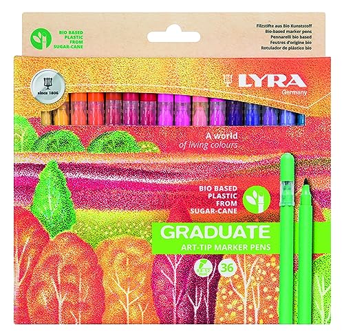 LYRA Graduate Art-Tip Marker, verschiedene Farben, 36 Stück von LYRA