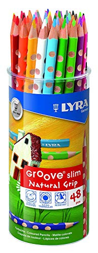 LYRA Groove Slim L2823480, 48 Farbstifte in der Runddose, sortiert von LYRA