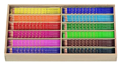 LYRA Groove Slim L2824144, Schoolpack mit 144 Farbstiften im Holzkasten, sortiert von LYRA