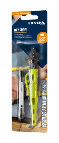 LYRA Dry Profi, Baumarker, rund, Kappe, Spitzer, Mine 2,8 x 2,8 x 100 mm, Blister, 2B, 2-teilig von LYRA