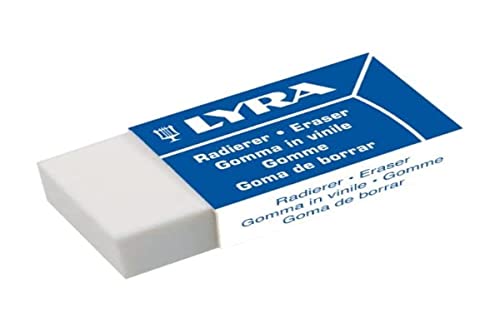LYRA Radiergummi Kunststoff, Orlow Techno MINI, 1 Stück, Weiß, 7413300 von LYRA
