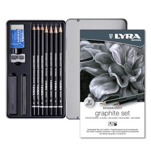 LYRA Rembrandt Graphit-Set, 4B, B, HB, F, 8B, 6B von LYRA