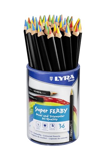 LYRA SUPER FERBY 4-color Stift, schwarz lackiert, 36er Runddose von LYRA