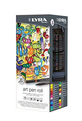 LYRA Sketching Roll 24 Aquarellstifte mit feiner Spitze von LYRA