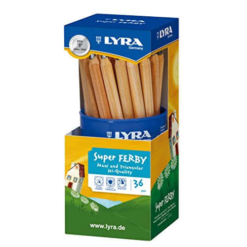 LYRA Super Ferby, Graphite Runddose mit 36, Graphitstiften, Graphit von LYRA