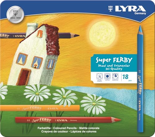 LYRA Super Ferby Metalletui mit 18 Farbstiften, Sortiert von LYRA