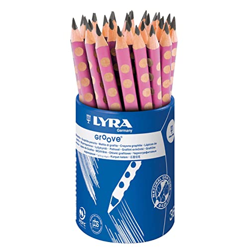 Lyra Groove Jumbo Graphitstift, rosa lackiert, RD36 von LYRA