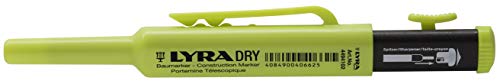 Lyra L4494102, LYRA DRY ECO Tieflochmarker, Baumarker, inkl. Spitzer und Clip, Universal-Graphit-Mine in 2B, 2,8 mm für alle Oberflächen, Grau von LYRA