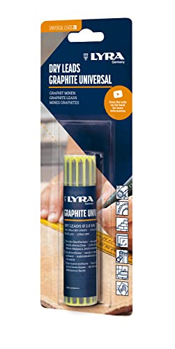 LYRA Dry Leads Graphit 2B universal, Ersatzminen, rund, Mine 2,8 x 2,8 x 100 mm, Blister, 2B von LYRA