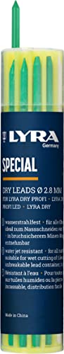 LYRA Dry Ersatzminen Spezial, Kunststoffdöschen, rund, Mine 2,8 x 2,8 x 100 mm, farbig sortiert, 12 Stück von LYRA
