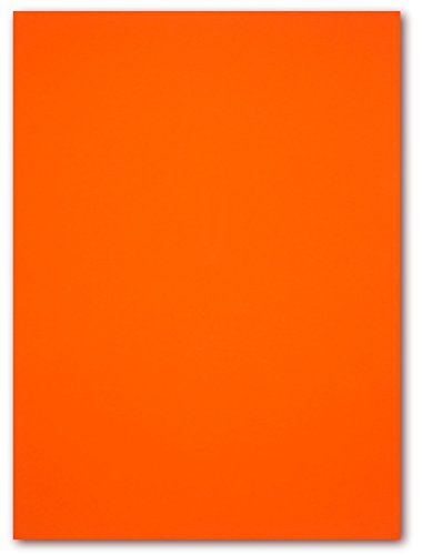 100 Blatt farbiges Briefpapier Lysco Color Paper NEON Intensivorange Format DIN A4 (210 x 297 mm) stark leuchtendes Papier Briefbogen Farbe intensives Orange (LCP-115) von LYSCO