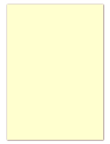 100 Blatt farbiges Briefpapier Lysco Color Paper Pastell Gelb Format DIN A4 (210 x 297 mm) Papier Farbe Briefbogen Gelb (LCP-102) von LYSCO