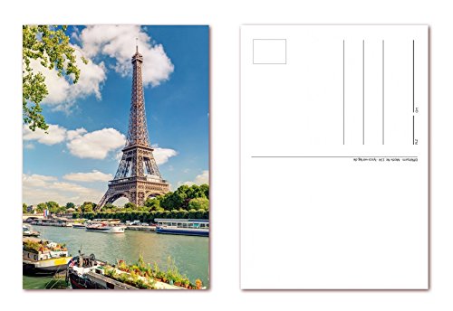 12 Stück Postkarten Eiffelturm in Paris Frankreich, Ansichtskarten im DIN A6 Format ( PKT-134 ) von LYSCO