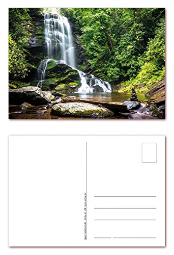 12 Stück Postkarten kleiner Wasserfall Feng Shui Catawba Falls North Carolina Amerika Ansichtskarten im DIN A6 Format ( PKT-138 ) von LYSCO