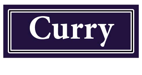 2 Stück Gewürzaufkleber Curry 40x16mm Gewürzetiketten Sticker Lebensmittel (Auf-G011) von LYSCO