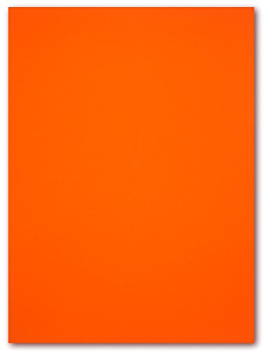 25 Blatt farbiges Briefpapier Lysco Color Paper NEON Intensivorange Format DIN A6 (105 x 148 mm) stark leuchtendes Papier Briefbogen Farbe intensives Orange (LCP-115) von LYSCO