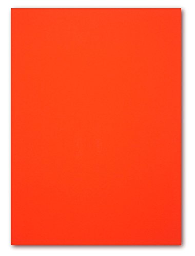 25 Blatt farbiges Briefpapier Lysco Color Paper NEON Rot Format DIN A6 (105 x 148 mm) stark leuchtendes Papier Briefbogen Farbe intensives Rot (LCP-116) von LYSCO