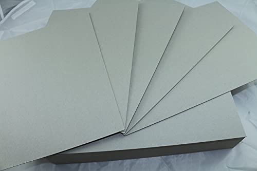 5 Stück Buchbinderpappe Graukarton Format DIN A3 (297 x 420 mm) 1,0mm starke Graupappe Sonderformate des Kartons ist auf Anfrage möglich von LYSCO