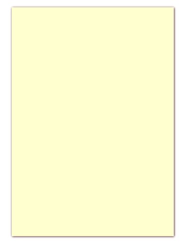 50 Blatt farbiges Briefpapier Lysco Color Paper Pastell Gelb Format DIN A4 (210 x 297 mm) Papier Farbe Briefbogen Gelb (LCP-102) von LYSCO