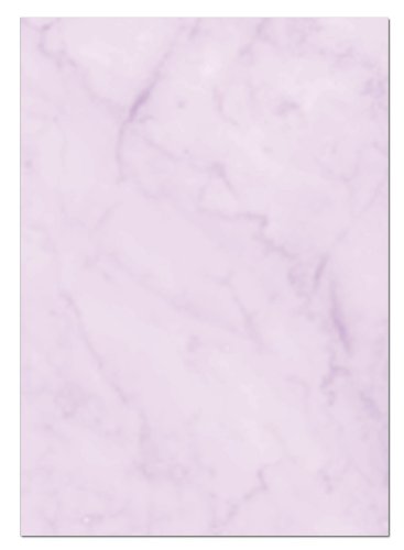 Gastronomie Papier (Violett-Marmor, A5, 100 Blatt) für Speisekarten. Marmoriertes Papier, Einseitig bedruckt, für alle Drucker/Kopierer geeignet von LYSCO