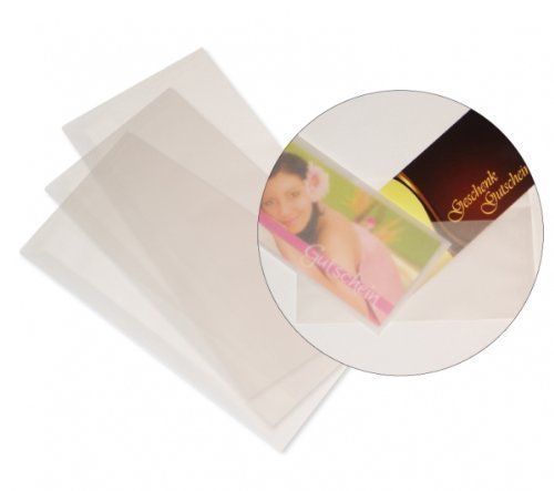 LYSCO® Umschlag-Set mit 50 Transparente Premium Briefumschläge im DIN Lang Format. (Set mit 50 Stk.) Für Gutscheine, Geschenkkarten, Einladungskarten, Grußkarten uvm. von LYSCO