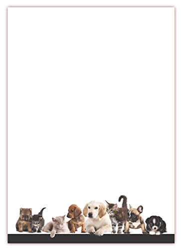 LYSCO Motiv Briefpapier (Tiere-5042, DIN A4, 25 Blatt). Einseitig bedrucktes Briefpapier, sehr gut beschreibbar, Motivpapier für alle Drucker/Kopierer geeignet Motiv Tiere Hunde Katzen Tierhandlung Zoo Tierbedarf von LYSCO