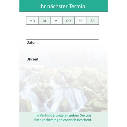LYSCO Terminblock Set (Wasserfall, 24 Stück) - Premium Terminblöcke für Ihre Kundentermine mit je 50 Terminkarten/Blätter pro Block. von LYSCO