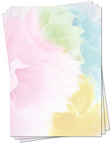 Motiv Briefpapier (Farben-5098, DIN A4, 100 Blatt) bunt farbig abstraktes Muster Briefpapier von LYSCO