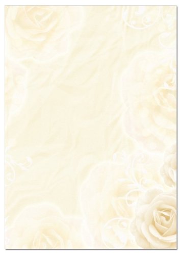 Motiv Briefpapier (Gelb-Blumen-5008, A4, 25 Blatt). Einseitig bedrucktes Briefpapier, sehr gut beschreibbar, für alle Drucker/Kopierer geeignet von LYSCO