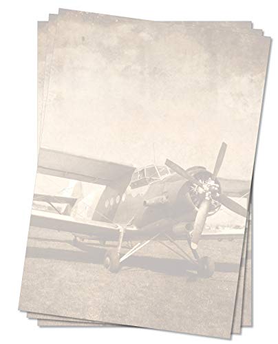 Motivpapier Briefpapier (Flugzeug-5089, DIN A4 25 Blatt) altes Doppeldecker Flugzeug Antonov von LYSCO
