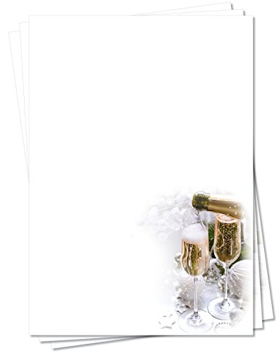 Motivpapier Briefpapier (Gastronomie-5160, DIN A4, 100 Blatt) - Gläser Sekt Champagner von LYSCO