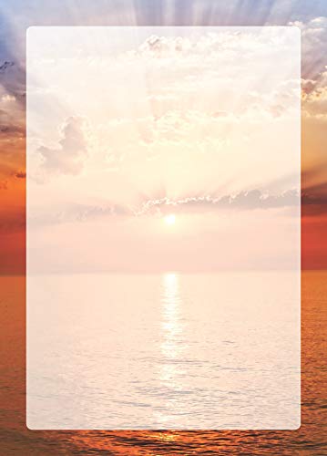 Motivpapier Briefpapier (Meer-5057, DIN A4 25 Blatt) schöner Sonnenuntergang am Meer, Sunrise in the Sea von LYSCO