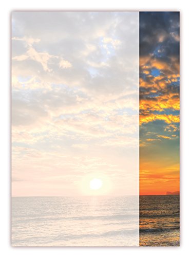 Motivpapier Briefpapier (Meer-5172, DIN A4, 100 Blatt) - Sonnenuntergang am Meer mit brennendem Himmel von LYSCO