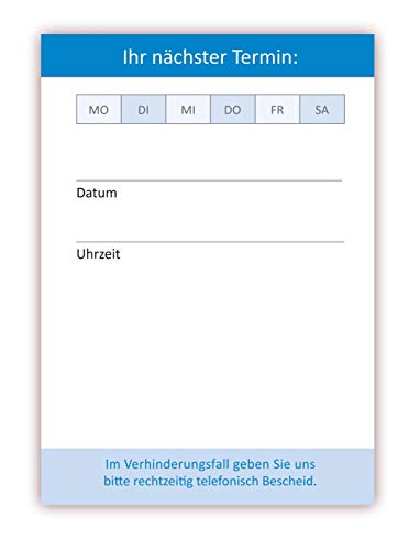 Premium Terminblock Neutral Blau (12 Stück) - (TBL-514) Hochwertige Terminblöcke im neutralem Design für Ihre Kundentermine mit je 50 Terminblättern pro Block von LYSCO