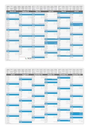 Tafelkalender DIN A3 2025 (2 Stück) Format (297 x 420 mm) 300g BD Papier sehr gut beschreibbar von LYSCO