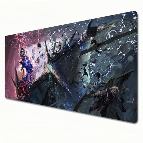 Monster Hunter Wilds Mauspad, XXL, grau, großes Gaming-Mauspad, 900 x 400 cm, genähter Rand und Schreibtischunterlage für Heimbüro. Monster Hunter Wilds Mauspad, XXL, grau, großes Gaming-Mauspad, 900 x 400 cm, genähter Rand und Schreibtischunterlage für Heimbüro. von LYSSJBH