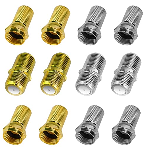 LYTIVAGEN 2 Satz F-Stecker Set F-Stecker Verbinder F-Buchse 7mm Antennenkabel Kupplung Verbinder SAT Adapter Verbindeung SAT Kabel Verlängerung Verbinder für Koaxial Antennenkabel Sat Kabel, 2 Farbe LYTIVAGEN 2 Satz F-Stecker Set F-Stecker Verbinder F-Buchse 7mm Antennenkabel Kupplung Verbinder SAT Adapter Verbindeung SAT Kabel Verlängerung Verbinder für Koaxial Antennenkabel Sat Kabel, 2 Farbe von LYTIVAGEN